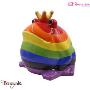 Grenouille tirelire décorative Pomme Pidou Rainbow Taille L