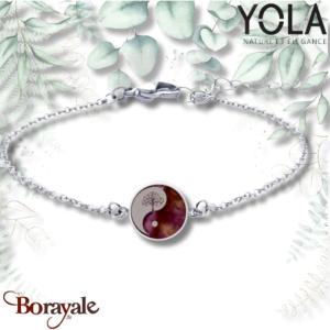 Bracelet Yola Nature Améthyste Acier poli IP-374