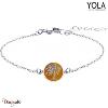 Bracelet Yola Nature Mokaite Acier poli IP-379