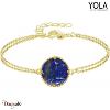 Bracelet Yola Nature Lapis Lazuli Acier plaqué IP doré IR-321