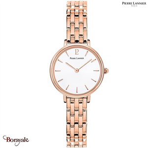 Montre PIERRE LANNIER Collection NOVA doré rose métal Femme