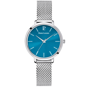 Montre PIERRE LANNIER Collection CHOUQUETTE acier Cadran Bleu Bracelet Acier mil
