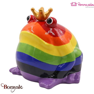 Grenouille tirelire décorative  Pomme Pidou Rainbow Taille XL