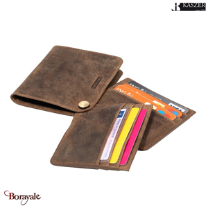 Porte cartes KASZER collection Oregon Marron naturel 592104-C6