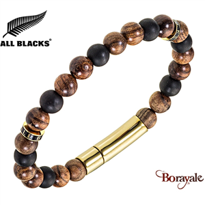 Bracelet All Blacks bijoux Homme rang de perles 682414