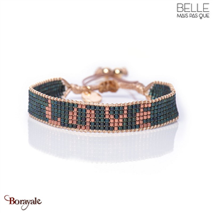 Bracelet Belle mais pas que, Mexican Pink, Perles de miyuki dorées à l'or fin