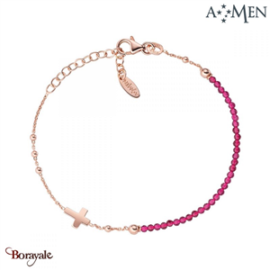 Bracelet Collection : Couture , Argent Rose Amen Bijoux BRCOCRRR3