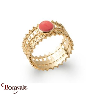 Bague Plaqué Or fin Collection : Cornaline Taille : 52