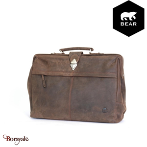 Sac médecin Bear Design en Cuir de vachette brut Brut Collection : brut