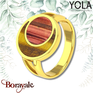 Bague Yola Nature Féminité Acier plaqué IP doré IK-183-54