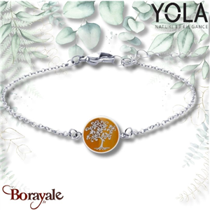 Bracelet Yola Nature Mokaite Acier poli IP-379