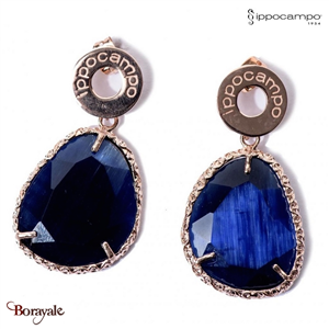 Boucles d'oreilles Ippocampo Pépite  bronze plaqué or rose IPPS04