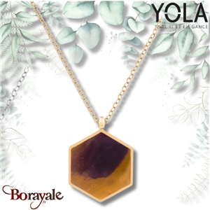 Collier Mokaite Doré Yola Nature femme