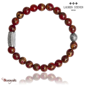 Bracelet Lauren Steven Prospérité Jaspe Rouge LSB08L105