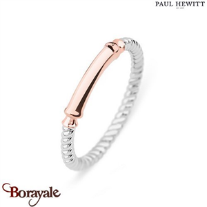 Bague Paul Hewitt Starboard acier et acier plaqué or rose PH-FR-ROP-SR-50
