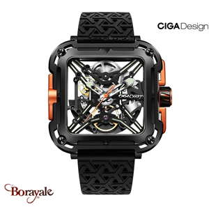 Montre Ciga Design Gorilla Orange homme X011-BL0G-W25BK