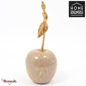 Cerise 33 cm Home Edelweiss collection : Margo Crème, feuille d'or
