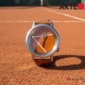 Montre AKTEO Sport Tennis terre battue  38 mm argent ronde SIn26