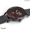 Montre PIERRE LANNIER Collection IMPACT Automatique Cadran Rouge Bracelet Acier
