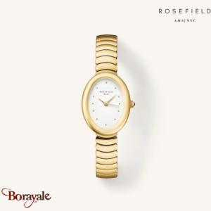 Montre Rosefield Oval Or Blanc Femme OVWGSG-OV19