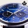 Montre WOODWATCH FARBOUND - 44MM Farbound Blue 2 bracelets acier et bois d'ébène
