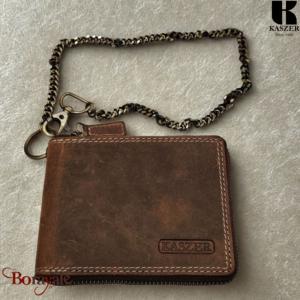 Porfeuille chaîne KASZER collection Oregon Marron naturel 582704-MC6