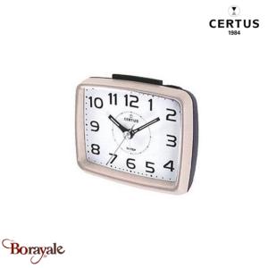 Réveil numérique Certus 61056 rose doré rectangle arrondi – alarme progressive