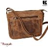 Sac bandoulière KASZER collection Nevada Marron naturel clair touché velours 208