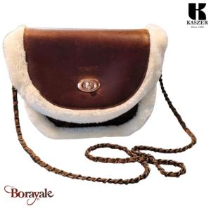 Sac bandoulière KASZER collection Wyoming Fourrure M Marron naturel clair 20402-