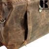 Sac médecin Kaszer Wyoming en cuir de vachette pleine fleur marron naturel foncé