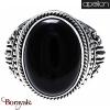 Chevalière Apollon argent et Onyx Homme  HH107-60