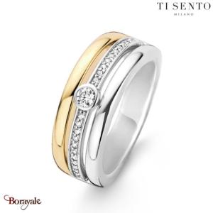 Bague TI Sento Collection : Milano Taille 54 Argent plaqué Or