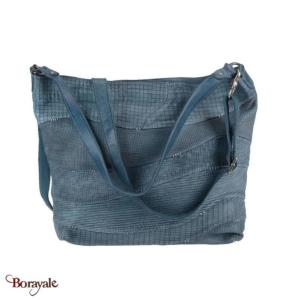Sac seau GREENBURRY collection Billy the Kid en Cuir bleu D553-27