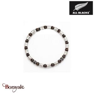 Bracelet Acier et bronzite All Blacks acier