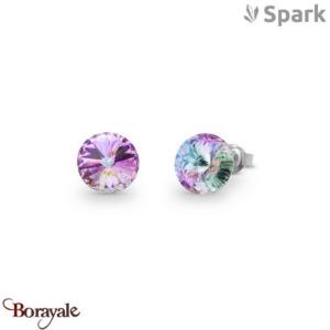 Boucles d'oreilles SPARK With EUROPEAN CRYSTALS  : Sweet Candy 8mm - Vitrail Lig