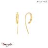 Boucles d'oreilles Ania Haie Spike It Up plaqué or 14 carats sur argent E025-03G