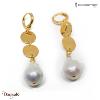 Boucles d'oreilles Ippocampo Oro Perla  bronze plaqué or jaune IPOP30