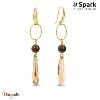 Boucles d'oreilles SPARK Silver Jewelry : Crystalactite - Doré