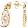 Boucles d'oreilles Ovalia Pierre Lannier BJ28A2211 acier poli de couleur or