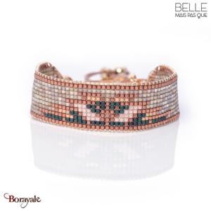 Bracelet Belle mais pas que, Mexican Pink, Perles de miyuki dorées à l'or fin