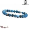 Apatite: Bracelet Pierres fines 6 mm PPJ Taille M