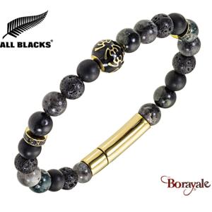 Bracelet All Blacks bijoux Homme rang de perles 682416