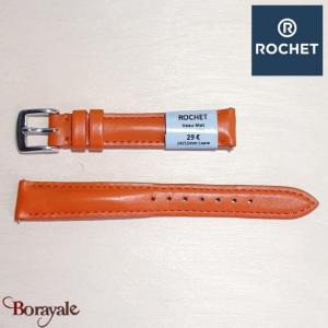 Bracelet de montre Rochet , New York de couleur : orange, 14 mm