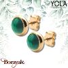Boucles d'oreilles Malachite, Collection: Cabochon YOLA