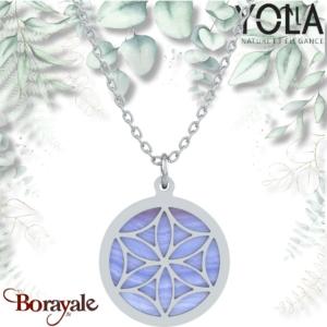 Collier Yola Nature Calcédoine Acier poli IK-401