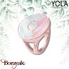 Bague Yola Nature Art déco Acier plaqué IP rose IP-133-56