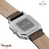 Montre Homme Orlam Heritage cadran bleu bracelet cuir marron étanche 5 ATM ORSSL