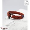 Bracelet PIG & HEN Gorgeous George Corail Rouge - Bleu Marine Noir Taille : M (1
