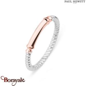 Bague Paul Hewitt Starboard acier et acier plaqué or rose PH-FR-ROP-SR-50