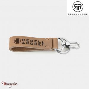 Porte clés Rebel & Rose Cuir naturel
